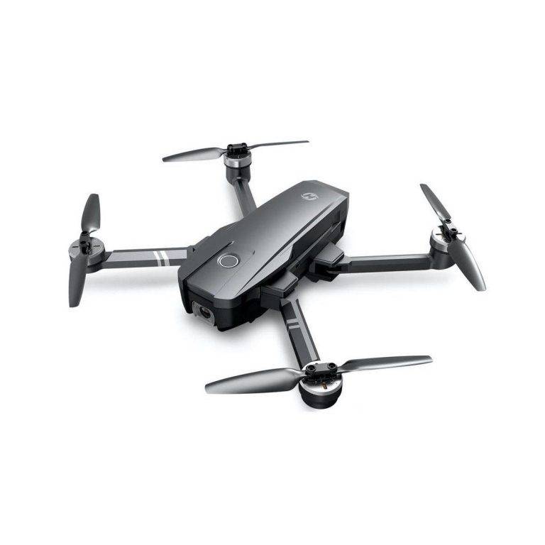 Dron Holy Stone HS720 gris oscuro sobre fondo blanco