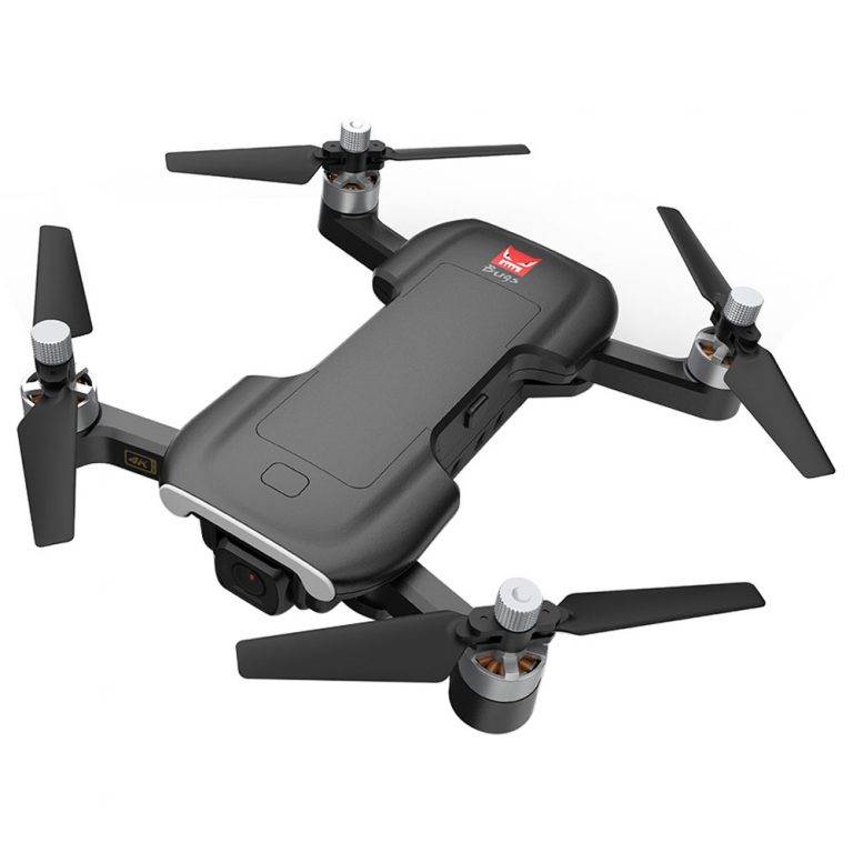 Dron MJX Bugs B7 desplegado, de color gris oscuro, con la cámara en el frontal y motores sin escobillas